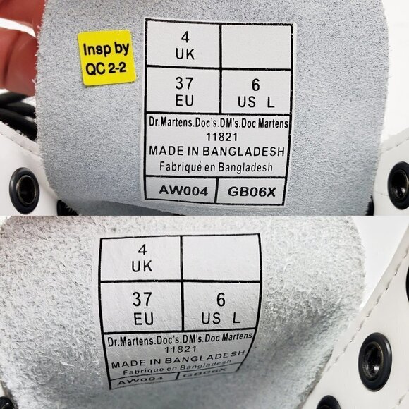 Dr. Doc Martens 1460 Lace Up Boots White Lamper Patent Leather Women's 6 US NWOB - Picture 3 of 11